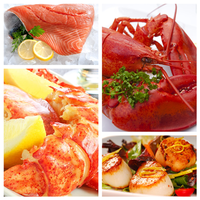 Live Lobster, Salmon, LobsterMeat, Scallops (NL)